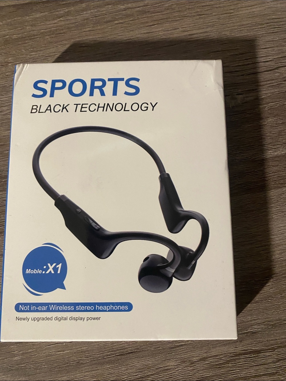 Black Technology X1 Wireless Bone Conducting Headphones - Black